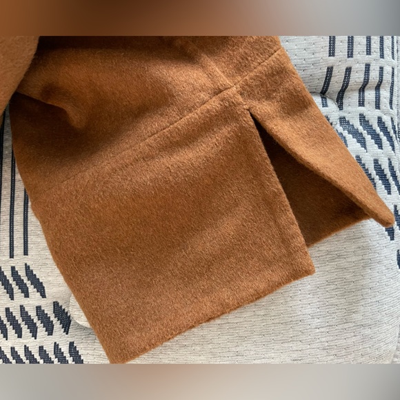 HOUSE OF HARLOW 1960 Wool Blend Coat with Scarf Nutmeg Womens LARGE Shawl combo - Picture 12 of 14